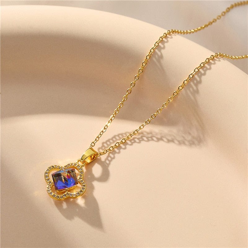 Lively® Colliers Collier " Trèfle Diamant" | Lively®